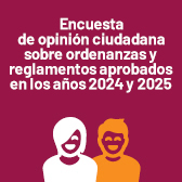 Imagen de encuesta de opiniÃ³n ciudadana sobre ordenanzas y reglamentos aprobados en los aÃ±os 2024 y 2025